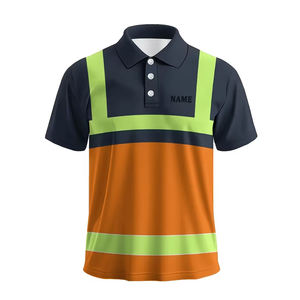 Chemise de travail haute visibilité personnalisée, chemise de sécurité réfléchissante, polo de chantier, vêtements de travail haute visibilité - Product Image 1