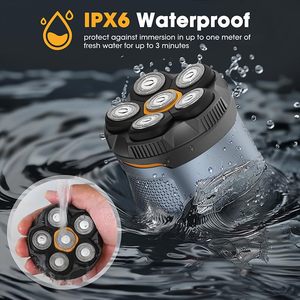 Afeitadora Eléctrica Inalámbrica USB-C para Hombre, Cabezal Rotatorio, IPX7, Opciones de Cuchillas Dobles y Triples, Solo para Rostro, Cuchillas de Repuesto Lavables - Product Image 5