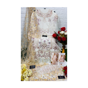 Vêtements ethniques indiens Faux Georgette avec broderie lourde et travail de diamant costume indien pakistan entièrement cousu - Product Image 1