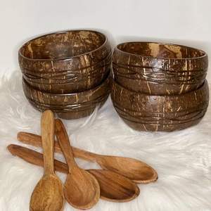 Cheapest coconut bowl natural or colorful lacquer lightweight for wholesale gifting events and sustainable catering - Product Image 6