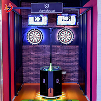 Machine de jeu de fléchettes électronique interactive à monnayeur, colorée, pour aire de jeux intérieure, 2m x 3m, pour 1 à 2 joueurs, garantie 1 an