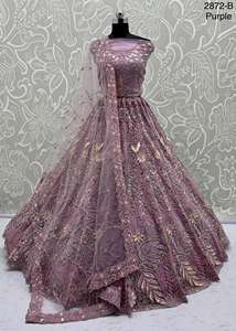 Ropa DE BODA étnica de alta calidad Red pesada con bordado Lehenga Choli Mujer Moda Fabricante de India - Product Image 3