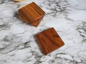 Juego de madera para oficina en casa o fines de regalo posavasos de madera de nogal para rituales espirituales de artesanía creciente - Product Image 2