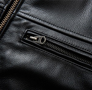 Veste en cuir grande taille de haute qualité pour hommes, vêtements d'extérieur coupe-vent, fermeture à glissière, vêtements de course automobile respirants - Product Image 5