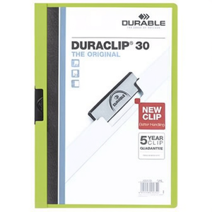 Durable DURACLIP 30 Din A4 Hard Plastic <b>Clipboard</b> with Green Back Cover and Black Clip Durable Product - Product Image 3