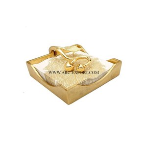 Porte-papier de soie en laiton pur plaqué or Vintage Deluxe Quality Large Size New Style Square Shape Brass Tissue Towel Holder - Product Image 1