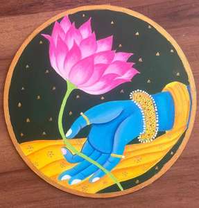 Bandejas y Jarrones Tradicionales Pichwai Hechos a Mano con Diseño de Animales, Impresión en Plata Alemana, Tacto Real, Decoración del Hogar, Recuerdos de Boda Indios HF - Product Image 6