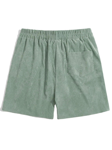 Logotipos bordados personalizados populares para hombres Pantalones cortos de pana retro Pantalones cortos para correr para hombres Pantalones cortos de baloncesto de pana Vintage para hombres - Product Image 6