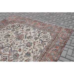 7.7x12.4 ft Rug, Turkish Vintage Oversize Rug, <b>Red</b> <b>Wool</b> Rug - Product Image 5