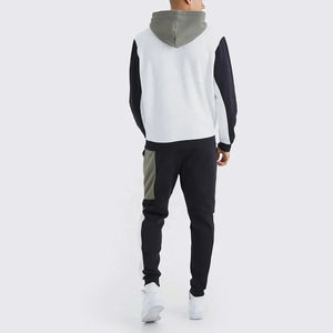 Fournisseur en gros OEM Ensemble de survêtement décontracté à capuche pour homme en coton 100% Ensemble de survêtement personnalisé avec impression à l'écran - Product Image 2