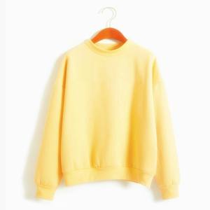 2025 poliéster pulóver Sudadera Mujer Sudadera corta recortada mujer ropa nuevo estilo manga larga casual sudadera - Product Image 4