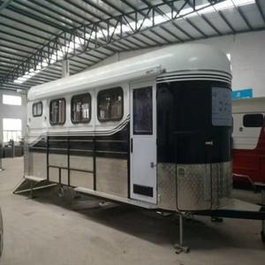 Customized 3 Horse Gooseneck <b>Trailer</b> with Windows Slant Load Horse Float for Sale - Product Image 1