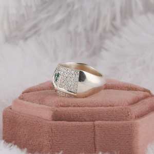 Bague de mariage en diamant pour homme, bague de fiançailles en or rond, demi-éternité, diamant cultivé en laboratoire pour homme, cadeau pour lui - Product Image 5