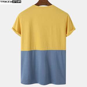 Camiseta de manga corta Triksy Star OEM 100% algodón para hombre, bolsillo frontal, impresión Digital Unisex de alta calidad, ropa de calle ecológica - Product Image 2