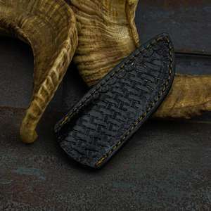 Couteau de chasse en acier à haute teneur en carbone fait à la main, taille personnalisée, couteau à désosser OEM, lame fixe, couteau de chasse en plein air avec étui en cuir - Product Image 6