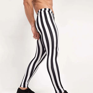 Leggings de yoga décontractés pour hommes personnalisés OEM avec taille élastique, respirant, en coton et fibre de bambou, taille et logo personnalisés - Product Image 4