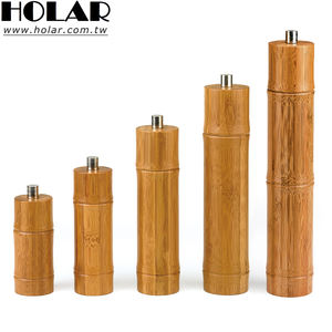 [Holar] Juego de molinillo de sal y pimienta manual de bambú de 4,5 A 12 pulgadas hecho en Taiwán - Product Image 1