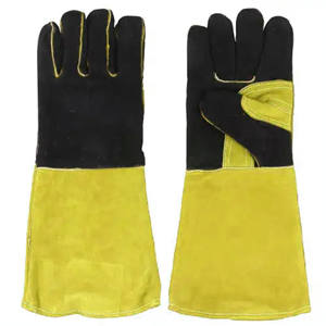 Soudeuse à main en cuir de vachette fendue à doublure en polaire complète Gants de sécurité en cuir industriel TIG Équipement de protection individuelle durable pour - Product Image 5