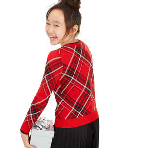 Maglione Famiglia Charter Club a Quadri Rossi per Mamma e Figlia, Design Semplice Stile Natalizio per Bambine - Product Image 2