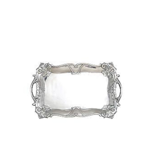 Plateau de service rectangulaire à pieds en argent plaqué, design antique, avec poignées, pour hôtel, restaurant, meilleur prix - Product Image 6