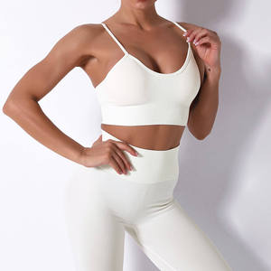 Ensembles de Yoga Fitness femmes sport blanc vêtements de sport femmes Gym Yoga ensemble ensembles d'entraînement Yoga haut et vêtements de sport costume respirant - Product Image 4