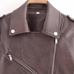 Chaqueta de Motociclista Unisex Personalizada de Cuero Genuino, Abrigo Informal de Invierno para Hombre con Cremallera y Solapa, Estilo Cargo ODM - Product Image 4