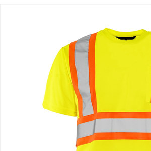 100% Polyester Work-wear Safety Polo T-shirt à manches courtes Polyester Hi Vis Vêtements de travail réfléchissants Sécurité T-shirts réfléchissants - Product Image 3