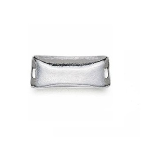Plateau en métal rectangulaire plaqué or de forme carrée avec support Plateau de service décoratif en métal de qualité durable pour table - Product Image 6