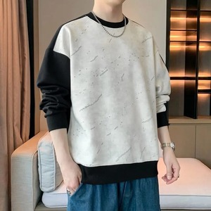 Camisetas de Invierno para Hombre, Modernas, Holgadas, con Diseño de Nicho, Estampado Combinado, Manga Larga - Product Image 6