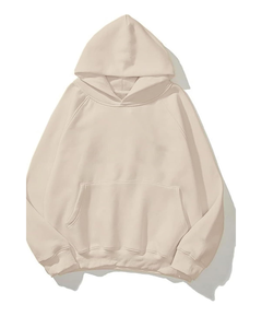 Sweat à capuche en polaire surdimensionné avec poche kangourou Design basique à épaules tombantes pour femmes hommes couples-pour l'hiver - Product Image 1