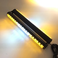 18,5 "12V 24V 36w Doble fila Led Rojo Azul Verde Ámbar Intermitente Advertencia Led Luz estroboscópica