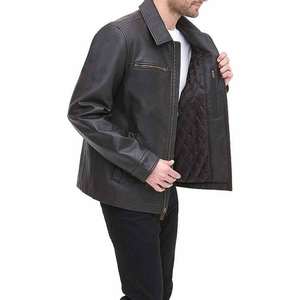 Chaqueta Bomber Unisex de Cuero de Alta Calidad, Impermeable, con Cuello Alto, Forro de Algodón, Estilo Motociclista Profesional, Hecha en Pakistán - Product Image 6