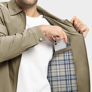 Chaqueta Cortavientos con Cuello Alto Impermeable y Tejido con Protección UV en Estilo Clásico, Chaqueta Transpirable de Corte Regular para Hombre - Product Image 3