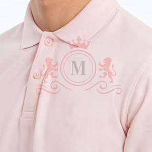 Camiseta Polo Rosa de Venta Caliente, Ligera, de Mezcla de Algodón, Tejido Transpirable, Manga Corta, Moderna, para Uso Diario - Product Image 6