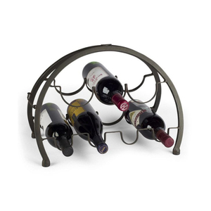 Antique Finished Handmade Wrought Iron Metal Sustainable Multifunction Wine Rack <b>Tabletop</b> Organizer Home Dining Room Beverage - Product Image 4