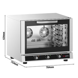 Four à convection électrique commercial pour boulangerie avec injection de vapeur - Commandes manuelles - 1 chambre de cuisson - 4x GN 1/1 ou 600x400mm - Product Image 2
