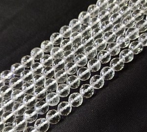 Vente dans le monde entier de perles de pierres précieuses de qualité supérieure Master Healer Quartz clair 14 pouces de longues perles à facettes brins pour bijoux - Product Image 2