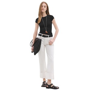 T-shirt décontracté pour femme - Coton doux à manches longues et col rond - Product Image 5