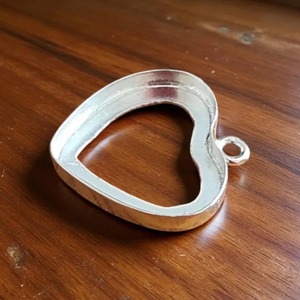 Nouveauté : Support de pendentif en argent sterling 925, forme de cœur, avec sertissage à bélière, pour création de bijoux DIY, 10x10 mm - Product Image 5