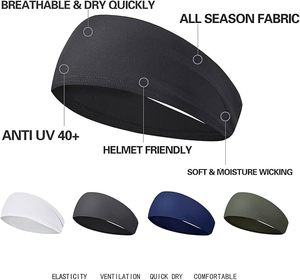 Bandeau de tennis de course à pied large personnalisé Yoga Fitness 100% coton Sport bandeau élastique antidérapant tressé bandes de cheveux de sueur femmes - Product Image 4