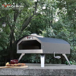 Expédition rapide Grand <span class=keywords><strong>four</strong></span> à pizza extérieur Gaz 16 pouces <span class=keywords><strong>Four</strong></span> à pizza de cuisson à rotation manuelle intégrée avec pierre à pizza - Product Image 2