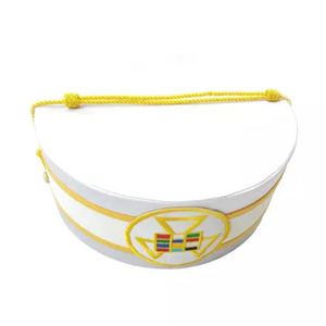 หมวกมาโซนิกสีขาวเครื่องราชกกุธภัณฑ์ออกแบบได้ตามต้องการ - Product Image 3