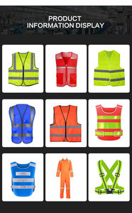 Chaleco de seguridad laboral reflectante de tejido de punto personalizado al por mayor para obras de construcción y carreteras - Product Image 6