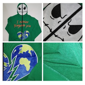 Logotipo personalizado Venta caliente de alta calidad Unisex Full Zip Ups Hoodies Naranja y púrpura de algodón Casual Y2K Hoodies Hombres DDP Envío - Product Image 3