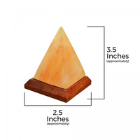 Lámpara Decorativa de Sal del Himalaya con Base de Madera, USB, LED, Hecha a Mano, Ecológica, Relajante, Purificadora de Aire Natural, Cristal de Sal