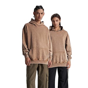 Sudadera con capucha extragrande de peso pesado para hombre, ropa de calle de invierno, lavado ácido para sudadera con estampado de hojaldre, fabricante - Product Image 3