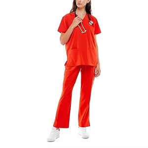 Conjuntos de Uniformes Médicos de Manga Corta para Enfermeras, Trajes de Enfermería Personalizados, Uniformes de Hospital Transpirables de Lona - Product Image 1