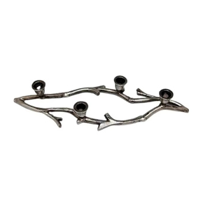 Candelabro Creativo de Aluminio Plateado, Portavelas de Metal para Decoración de Mesa, Bodas, Hogar, Eventos y Decoración Festiva - Product Image 1