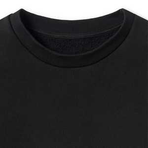 Unisex Hoodie Winter Crew Neck Custom Logo Men's Hoodies French Terry <b>Fleece</b> Anti-Pilling Loose Fit <b>Black</b> Sweatshirts - Product Image 3