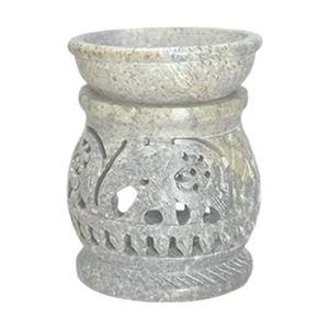 Design luxueux conception incurvée à la main stéatite sculpture brûleur à huile aromatique et porte-bâton avec forme ronde pour article de cadeau de parfum - Product Image 4